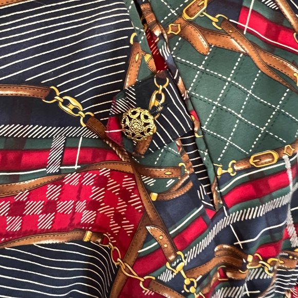 Vintage Bomber Jacket with Gold Buttons and Pockets - Picture 6 of 8